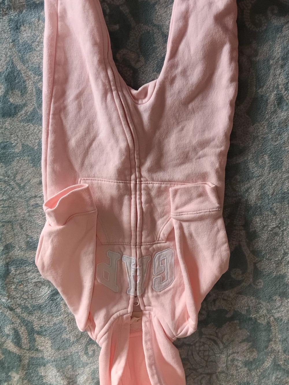 Kids Pink One-Piece Hoodie Jumpsuit